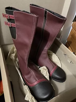 Vegan Wares - Boots - Swanston Zip Boot Cherry Rose & Aubergine Black EU Size 39 • $85