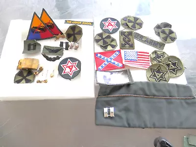 Vintage Officer Us Military Lot Vietnam Era Pins And Patches Captain Hat • $30