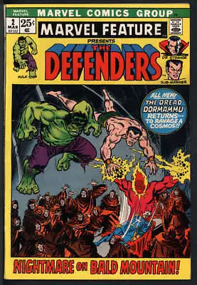 Marvel Feature #2 5.5 // 2nd Team Appearance Of The Defenders Marvel Comics 1972 • $45