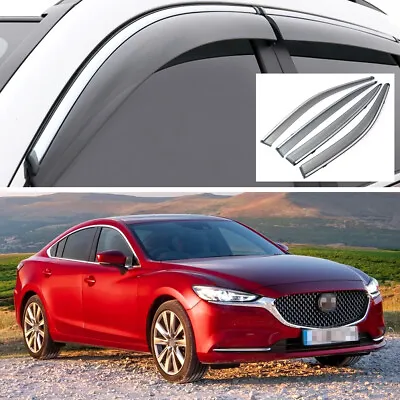 Car Window Visor Vent Shade Deflector Sun/Rain Guard For Mazda 6 Sedan 2013-2020 • $80.10