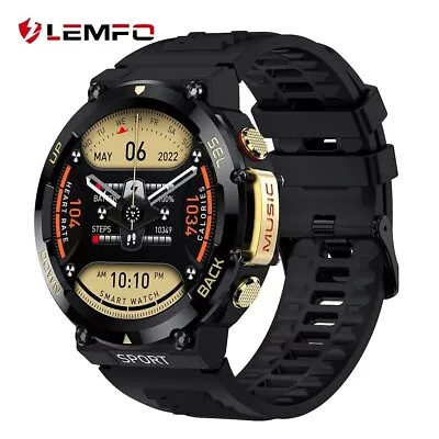 Military Smart Watch For Men Blood Pressure Heart Rate Monitor Fitness Tracker • £21.89