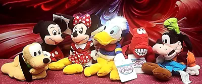 The Disney Store Mini Bean Bag Plush Lot Of 6 Minnie Mickey Pluto Goofy Donald • $39.99