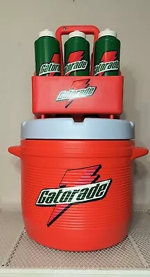 Rubbermaid Gatorade 7 Gallon Cooler Water Dispenser & Six Sport Bottles Case Lot • $89.99