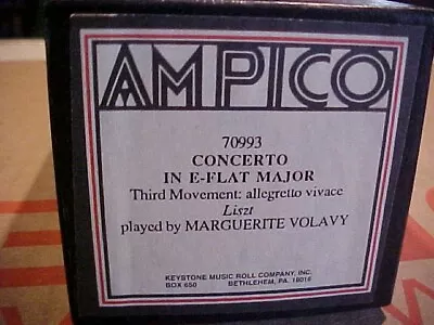 Ampico Concerto In E-Flat Major Re-Cut Player Piano Roll • $4.99