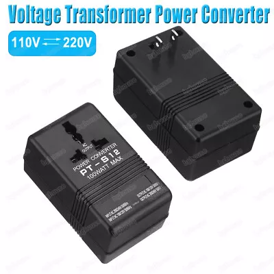 100W AC 110V/120V To 220V/240V Dual Voltage Transformer Power Converter US Plug • $14.90