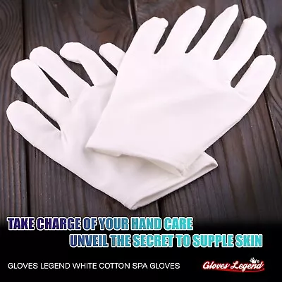 1 Pair (2 Gloves) - Small White Cotton Women Dry Hand Moisturizing Gloves • $7.95
