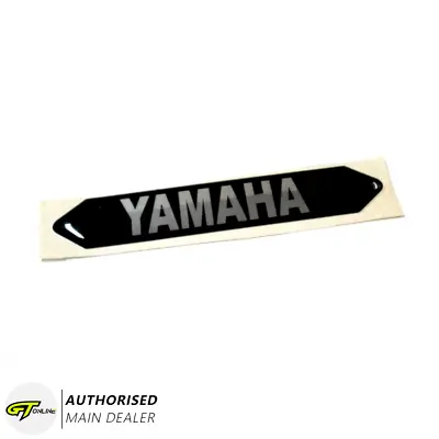 Yamaha Badge Logo Emblem Sticker Decal Black Silver 75MM X 10MM FJR OEM Genuine • £9.95