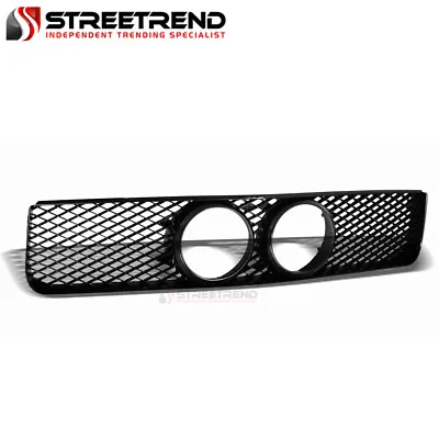 For 05-09 Mustang GT Black Mesh Front Hood Bumper Grill Grille W/Fog Lights Hole • $75.33
