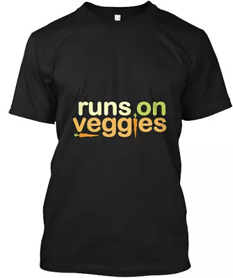 Runs On Veggies Vegan - T-Shirt Made In The USA Size S To 5XL • $22.57