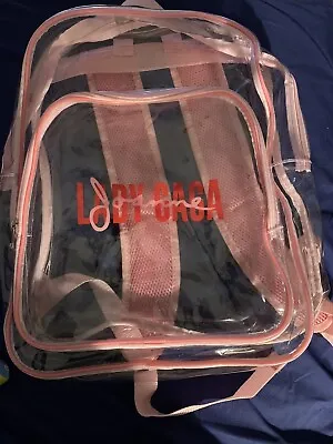 LADY GAGA Joanne VIP PINK Backpack See Through PVC BAG World Concert Tour • £23.75