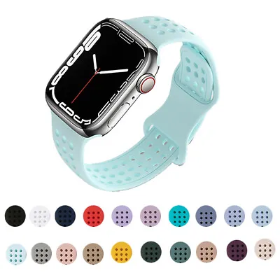 $10.89 • Buy Sport Band Silicone For Apple Watch Series 7 SE 6 5 4 3 2 1 IWatch Strap 38-45mm