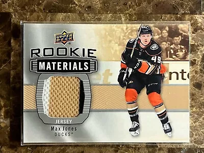 Max Jones 2019-20 Upper Deck Rookie Materials 3 Color Memorabilia Card #RM-MJ • $1.95