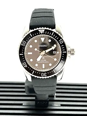 $298.99 • Buy Seiko Solar Diver Sapphire Crystal Black Strap Men's Watch SNE573