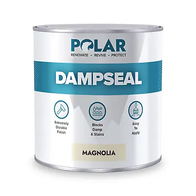 Polar Damp Seal Magnolia Anti Damp Paint 500ml Damp Proof Paint Stain Blocker • £21.01