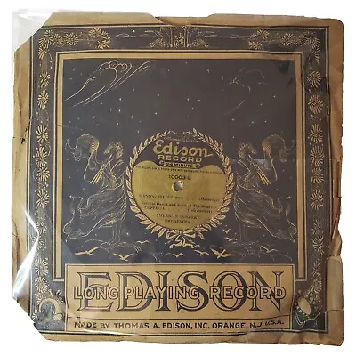 Edison 24 Minute DD 10003 Concert Long Playing Diamond Disc Phonograph Record LP • $156