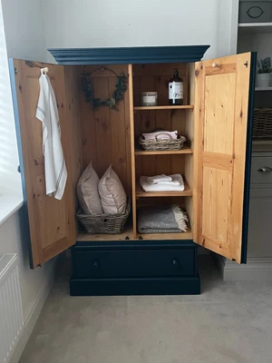 £500 • Buy Beautiful Larder Housekeepers Cupboard  Linen Press Cupboard F&B Hague Blue