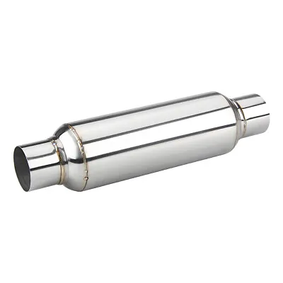 Exhaust Muffler / Resonator Stainless Steel - 2.5  IN/OUT - 16  Length Polished • $41.40