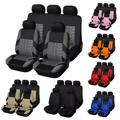 Auto Seat Covers Full Set For Car Truck SUV Van Front Rear Protector Universal • $19.57