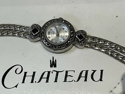 A Lovely  Ladies Silvertone  Le Chat Marcasite  Watch  • £22.99