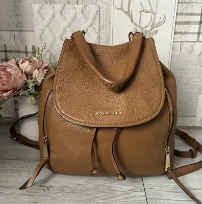 Beautiful Genuine Michael Kors Viv Tan Leather Backpack Bag • £73