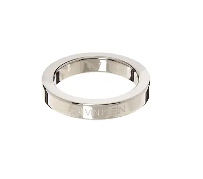 Calvin Klein Silver Ring Band Kj06mr000108 Rrp £49 Size O L8 • £21