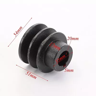 $14.25 • Buy Double V Belt Pulley Fits 20mm Bore Groove Pulley A Belt For 168F 170F Engine