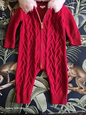 Red Cable Knit All In One Baby Suit ( River Island)  • £12.99