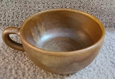 Georgia Pottery 5  Soup Mug By W.J. GORDY Brown Glaze Pre-owned 1977 • $65