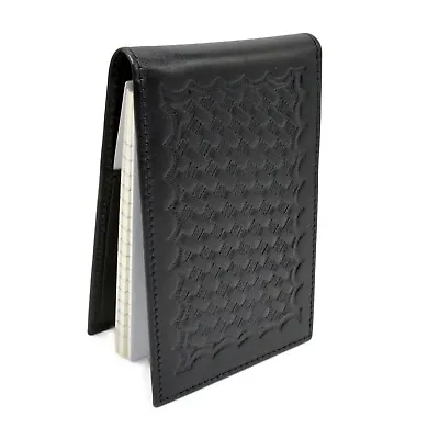 Police Basketweave Leather Notebook Cover Note Pad Style Duty Memo Book 3x5 • $19.56