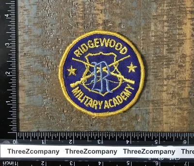 Vintage RIDGEWOOD MILITARY ACADEMY Sew-On Patch Defunct 1950’s Twill • $14.40