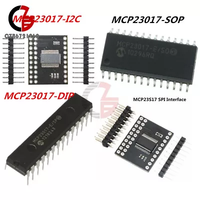 MCP23017 PI/I2C IIC Serial Interface DIP SOP Bidirectional 16-Bit I/O Expander • $5.58