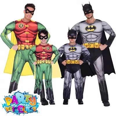 £38.99 • Buy Adult Kids Batman And Robin Fancy Dress Costume Superhero Book Day Week Outfit 