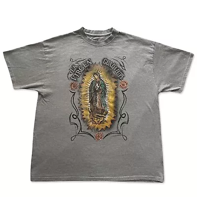 Virgin Of Guadalupe Virgin Mary Y2K Grunge Shirt Mens Size XL • $14