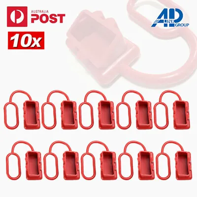 $18.95 • Buy 10x Red Dust Cap Anderson Plug Cover Connectors 50AMP Battery Caravn 12-24V