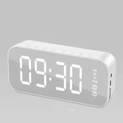 Portable Digital Alarm Clock FM Radio Wireless Bluetooth Speaker LED Display • $17.99