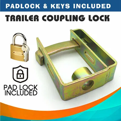 $21.12 • Buy Heavy Duty Trailer Caravan Coupling Hitch Lock Padlock 2 Stage Locker W/ Keys