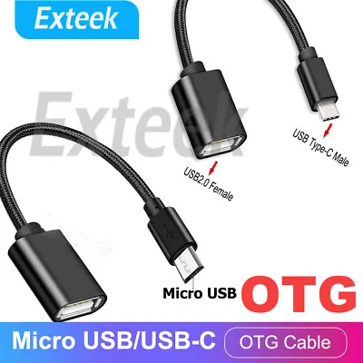 Type C USB-C 3.1 Micro USB To USB 2.0 Female OTG Data Cable Converter Adapter AU • $3.45