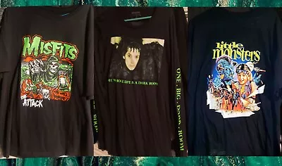 Lot Of 3 XL Shirts Misfits Beetlejuice Little Monsters Music Movie Tees • $65