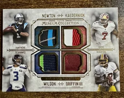 2014 Topps Museum Collection /25 Quad Patch Newton Wilson Kaepernick Griffin SSP • $75.20