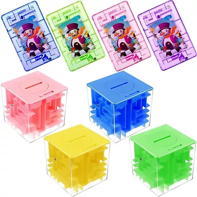 8 Pcs Money Maze Puzzle Gift Box Plastic Money Holder Card Holder Maze Puzzle... • $39.95