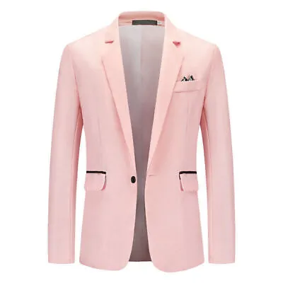 Men Formal Suit Blazer Jacket Coat Dress Business Work One Button Fashion Party • $34.67