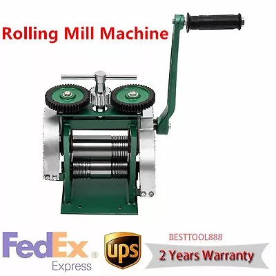 Manual Jewelry Press Rolling Mill Machine Wire 85mm Flat Metal Sheet Roller Tool • $150.01