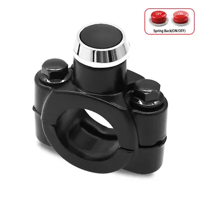 Motorcycle Switch Horn Handlebar Mount Push Button Momentary Start Universal 12V • $10.98