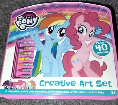 My Little Pony Creative Art Set 40+ Pieces Crayons Stickers Watercolors Etc NEW • $9.99