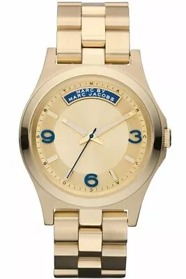 Marc By Marc Jacobs Baby Dave Blue Gold Tone Quartz Ladies Watch MBM3162 • $87.93