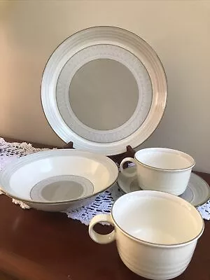 5pc Mikasa Claridge Cera Stone Excellent CN118 Plate Bowl 2 Cups & Saucer • $25