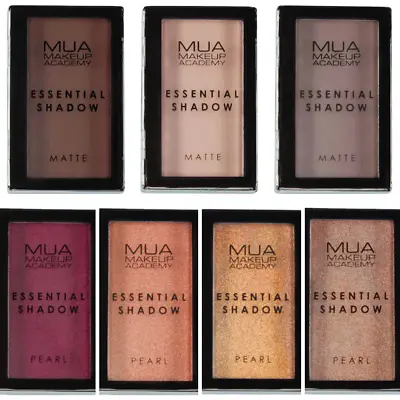 MUA Essential Eye Shadow Matte Pearl Finish Choose Shade Brown Taupe Beige Rose • £4.99