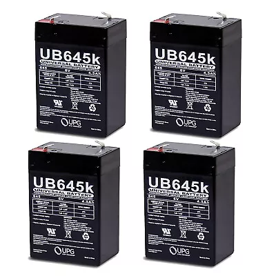 UPG 4 Pack - 6V 4.5Ah Rechargeable Sealed Deer Feeder Battery • $44.99