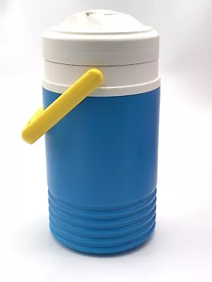 Igloo Thermos 1/2 Gallon Cooler Camping Blue Jug Ice Vintage Insulated Water • $13.41