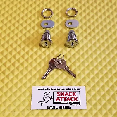 VENDSTAR 3000 (2) #157 TOP LID LOCKS & (2) KEYS (OEM) New / Free Ship! • $19.99